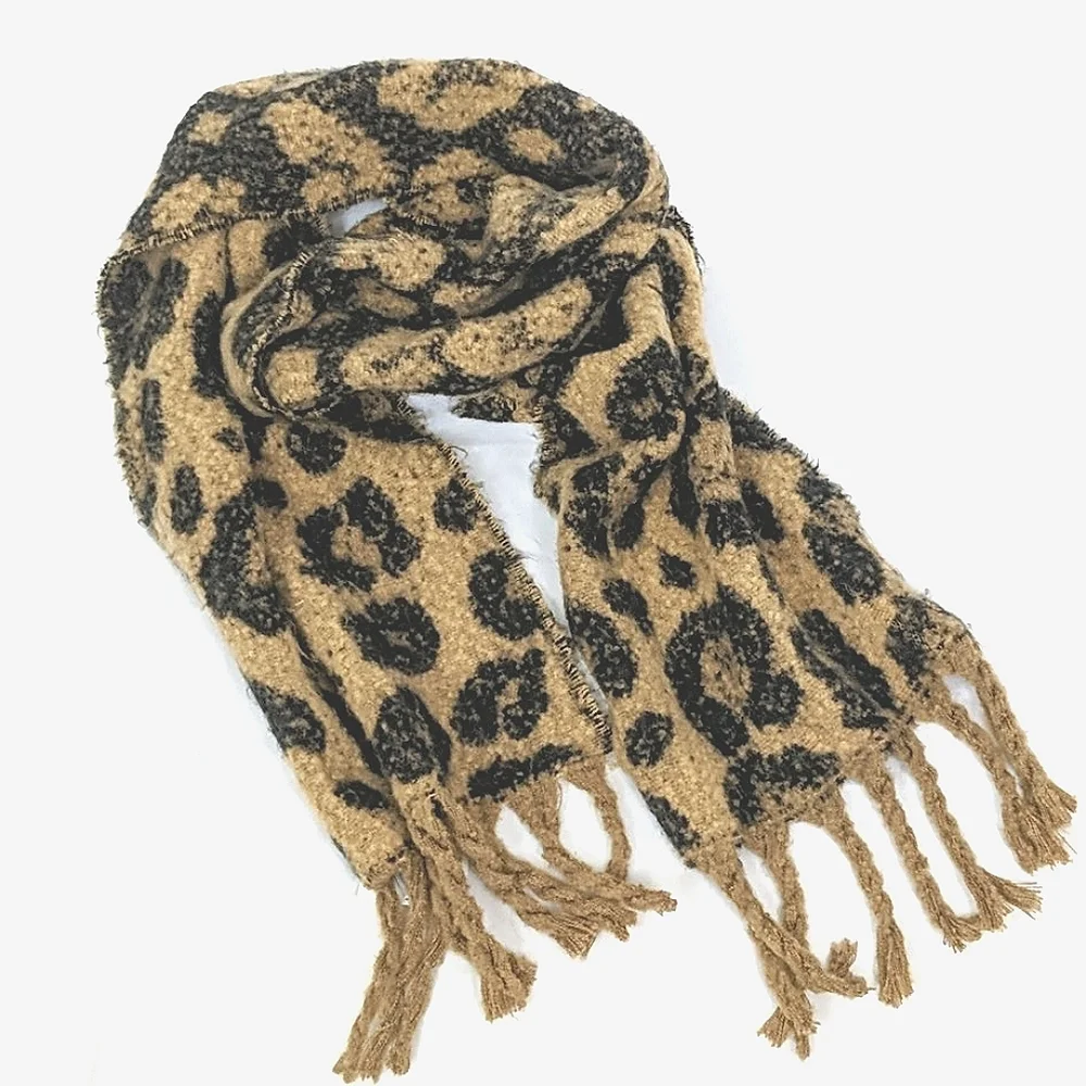 PEACE & PEARLS Animal Print Wrap Scarf ~ NWT